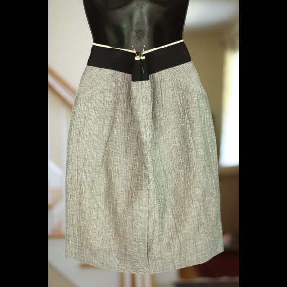 J. CREW Black and White Pencil Skirt - Picture 2 of 5